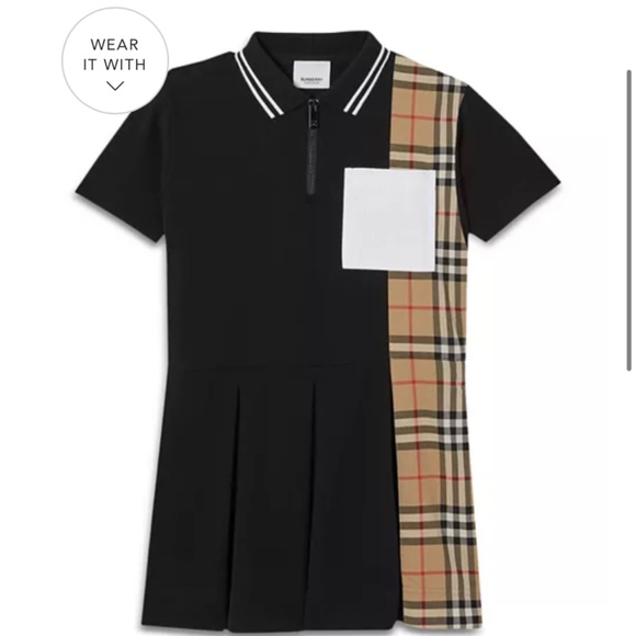 Burberry Other - Burberry Serena Check Pique Polo Dress